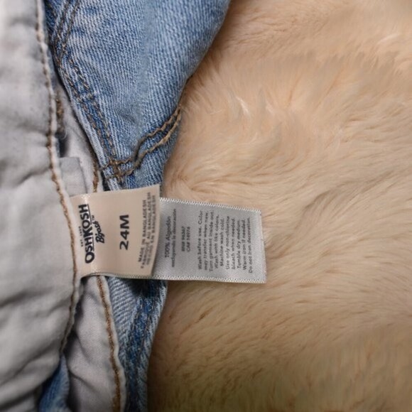 Oshkosh Overalls Girls  Size 24 Months Blue Denim Pants Button Leg - Picture 7 of 7